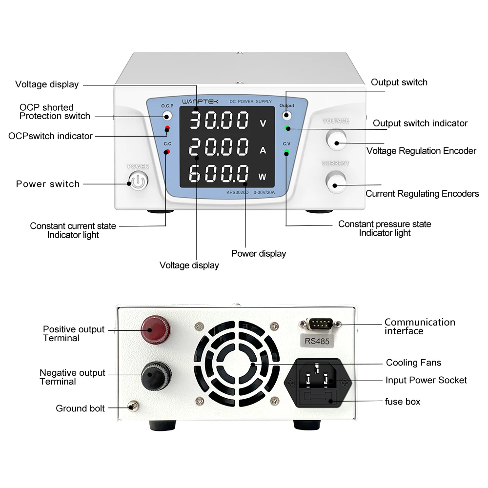 Wanptek RS485/RS232 Lab Progra - Programmable Dc Power Supply 60V 10A review and price